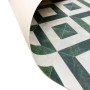 PVC-Bodenbelag Primaflor Twilight mit Fliesenmuster, Grün/Weiß. Strapazierfähige Meterware für Wohnräume.