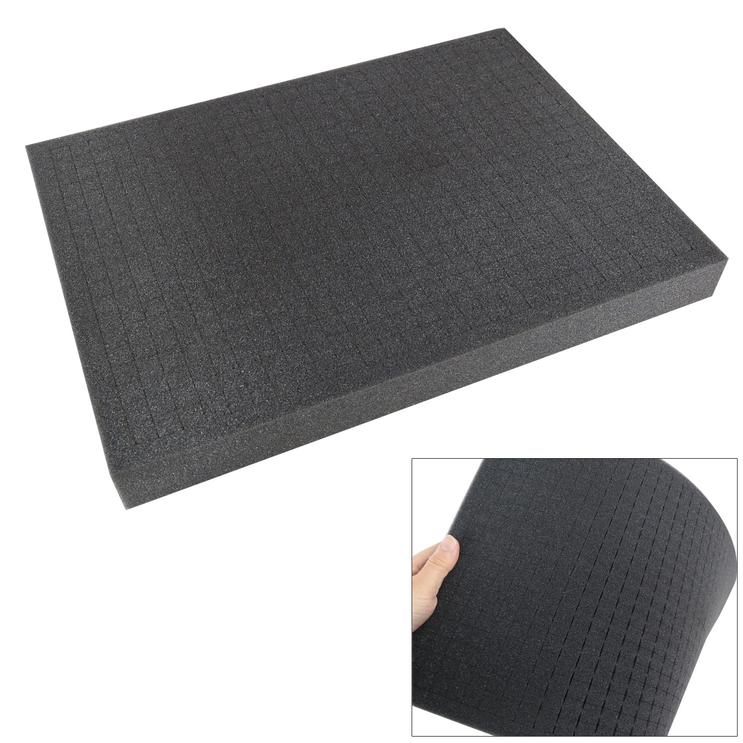 HMF 1458-50 Rasterschaumstoff Würfelschaum 345 x 275 mm Koffereinlage Tabletop Höhe 50 mm