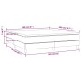 Hellgraues vidaXL Boxspringbett 160x200 cm mit Matratze und Topper.
