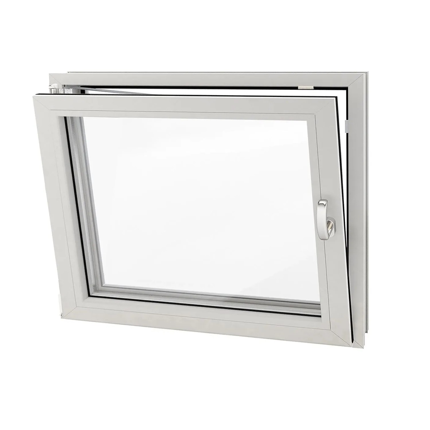 Roro Fenster Eco Kunststoff-Profil Weiß 80 cm x 40 cm DIN L günstig online kaufen