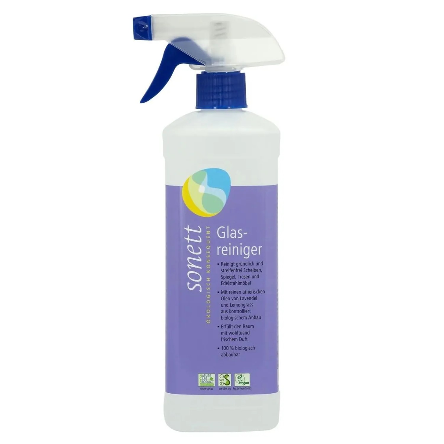 Sonett Glasreiniger 500 ml Sprühflasche Kunststoff Weiß