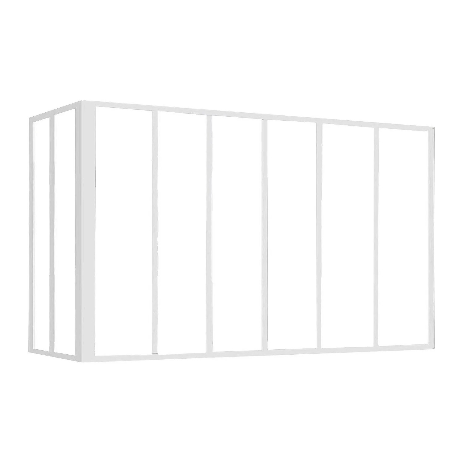 Vente-unique Glaswand Bayview Weiß 180 cm