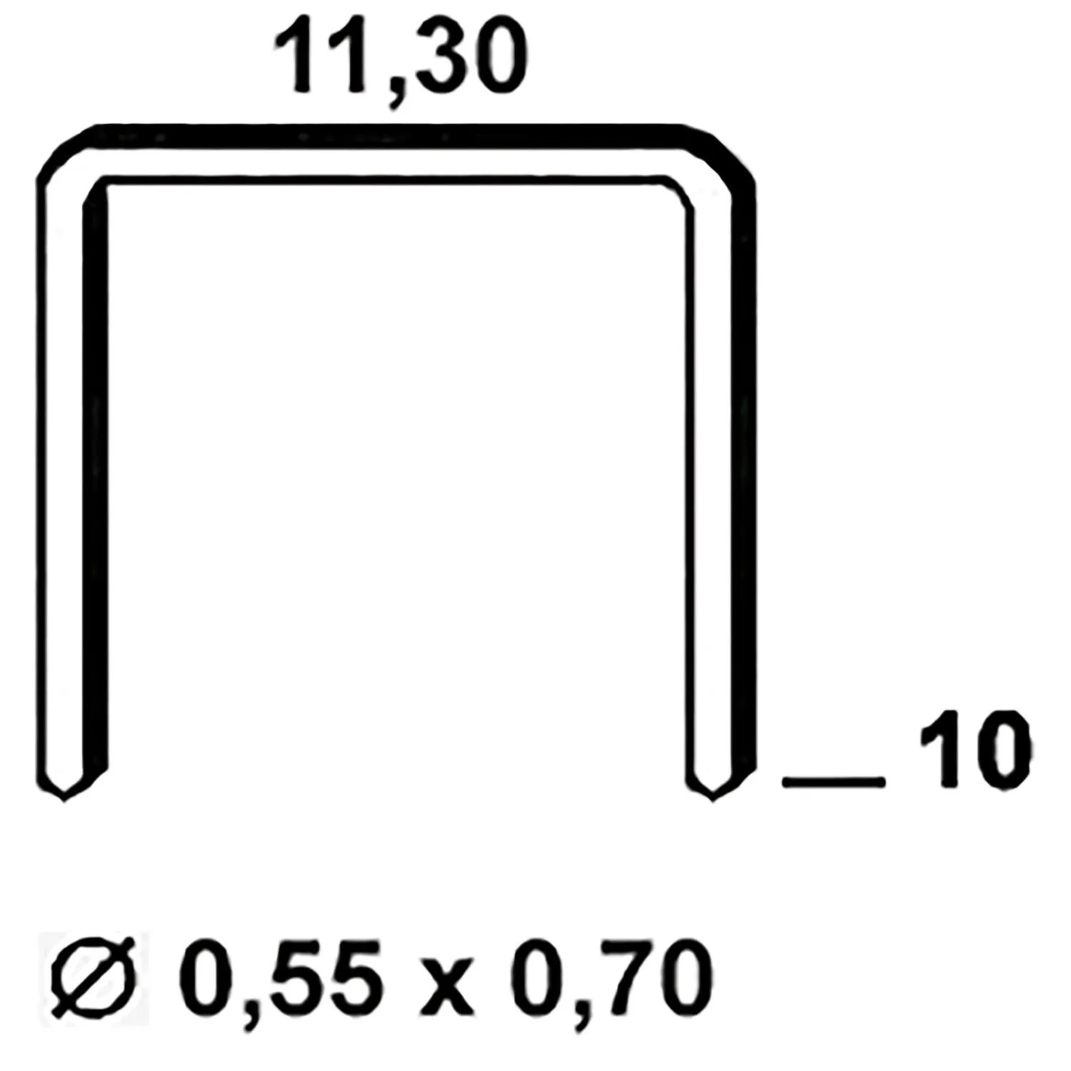 Alsafix Tackerklammern Type 53 10 mm Rückenbreite 11,3 mm Verzinkt