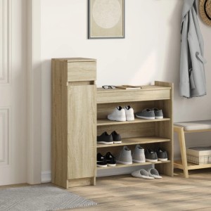 vidaXL Schuhschrank Sonoma-Eiche 100,5x28x100 cm Holzwerkstoff 840424