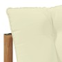 vidaXL Mittel- und Ecksofa mit Kissen 2 Stück Natur Massivholz Akazie 900649_8