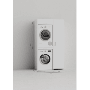 Waschturm Waschmaschinenschrank Slimline 3.1 Weiß