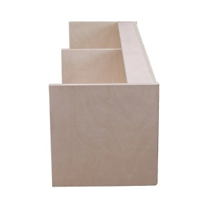 Wohnwagen Hängeschrank aus Birkensperrholz, 120cm breit, mit schwarzem Rand. Ideal für Camping & Zubehör.