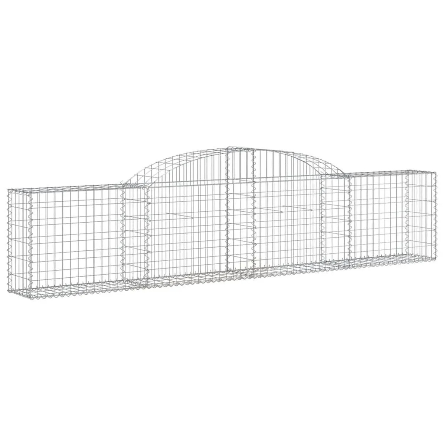 vidaXL Gabionen mit Hochbogen 9 Stk 300x30x60/80 cm Verzinktes Eisen 3146492