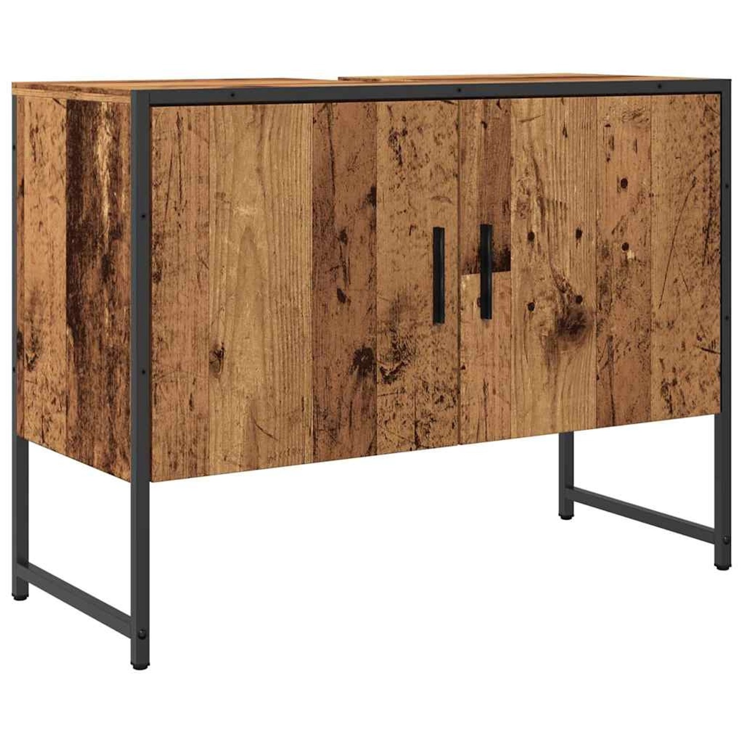 vidaXL Waschbeckenunterschrank Altholz-Optik 80x33x60 cm Holzwerkstoff 8577 günstig online kaufen
