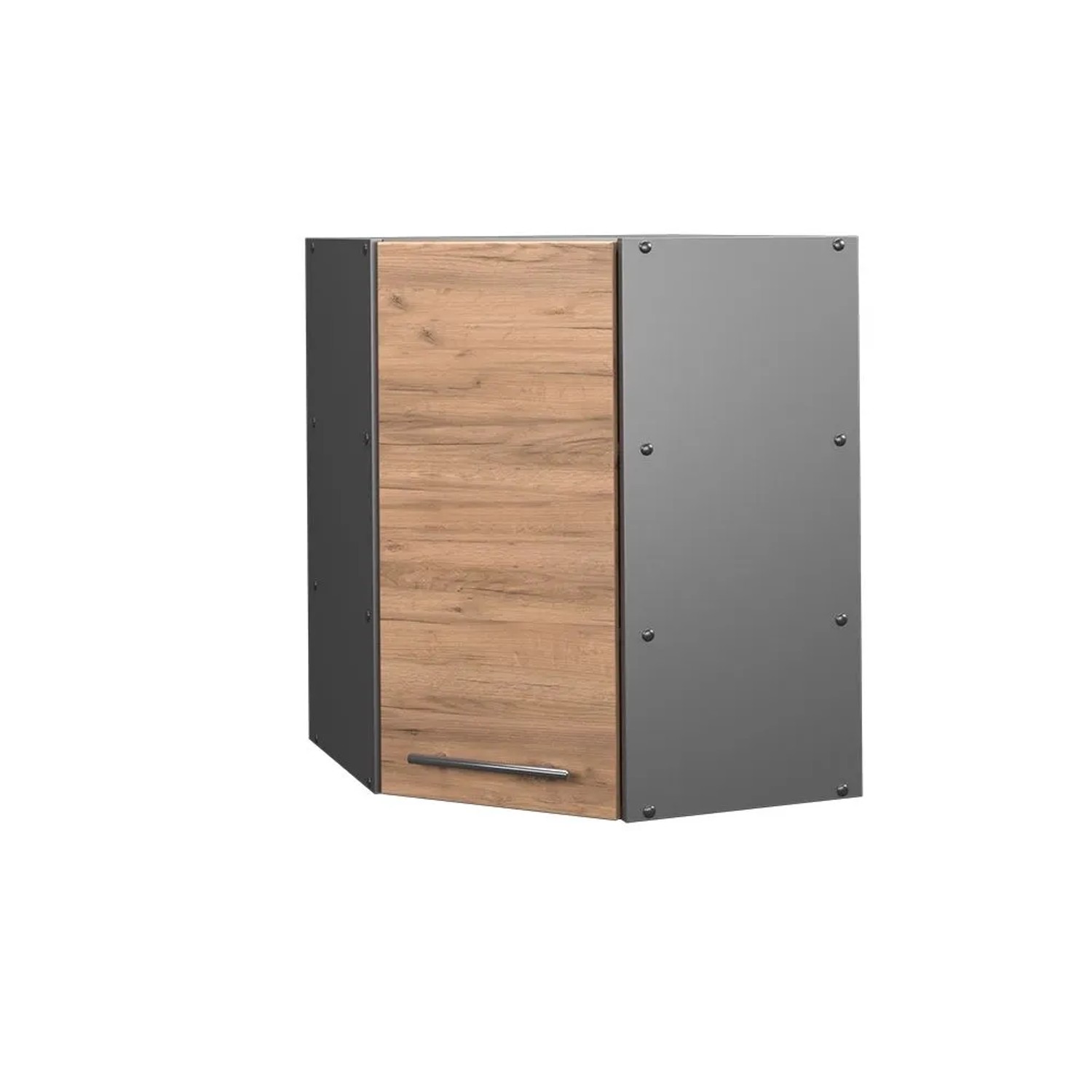 Vicco Eckhängeschrank Fame-Line Küchen-Eckschrank Goldkraft Eiche Anthrazit 57 cm