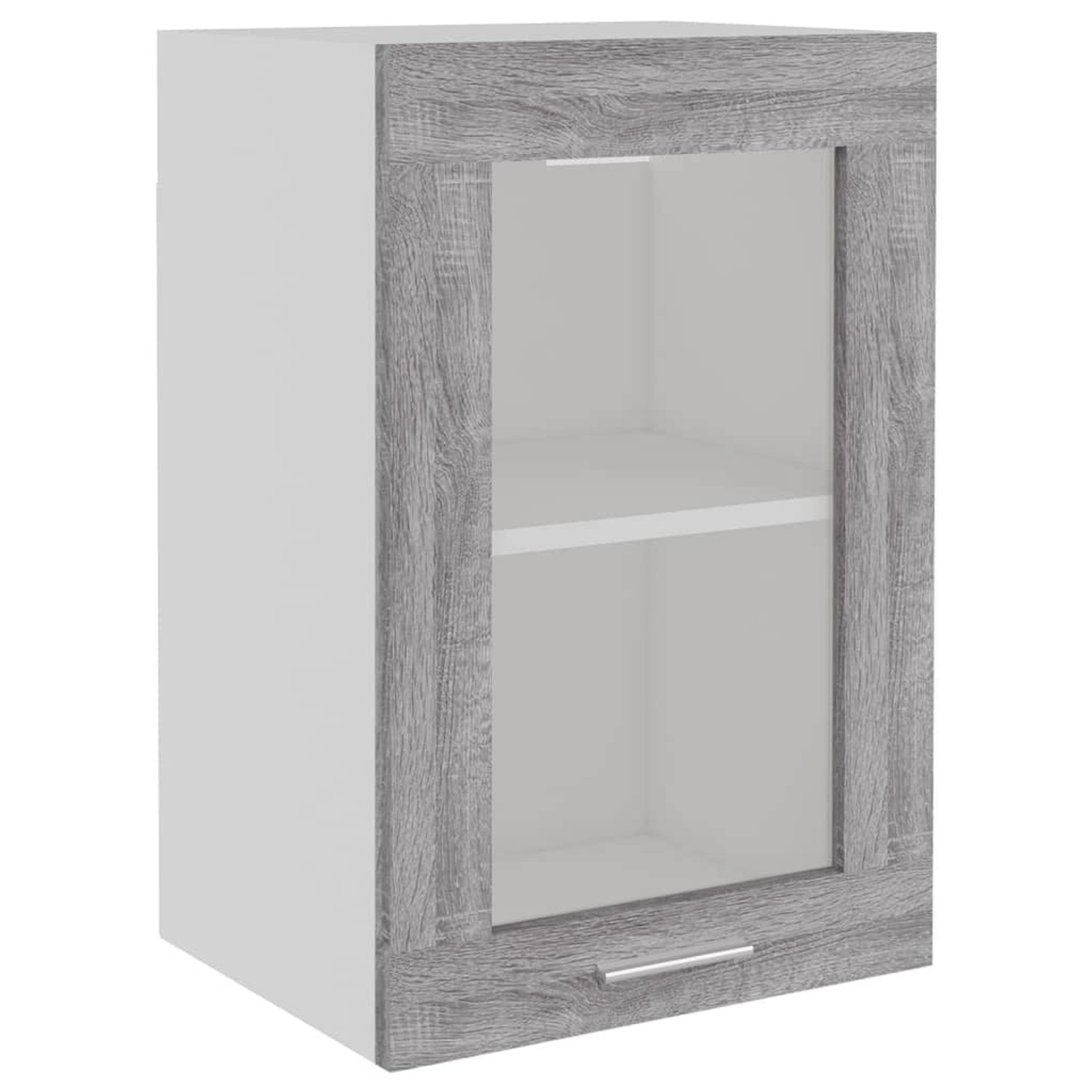 vidaXL Hängeschrank Glas Grau Sonoma 40...