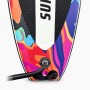 Detail des Suprfit SUP Boards Water Marble: buntes, marmoriertes Design, rutschfestes Pad, Ventil, Leash-Befestigung.