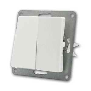 McPower CUP Wechselschalter 2-Fach Weiß 250V10A UP