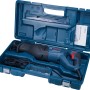 Bosch Professional GSA 12-30 Säbelsäge im blauen Handwerkerkoffer mit Zubehör.