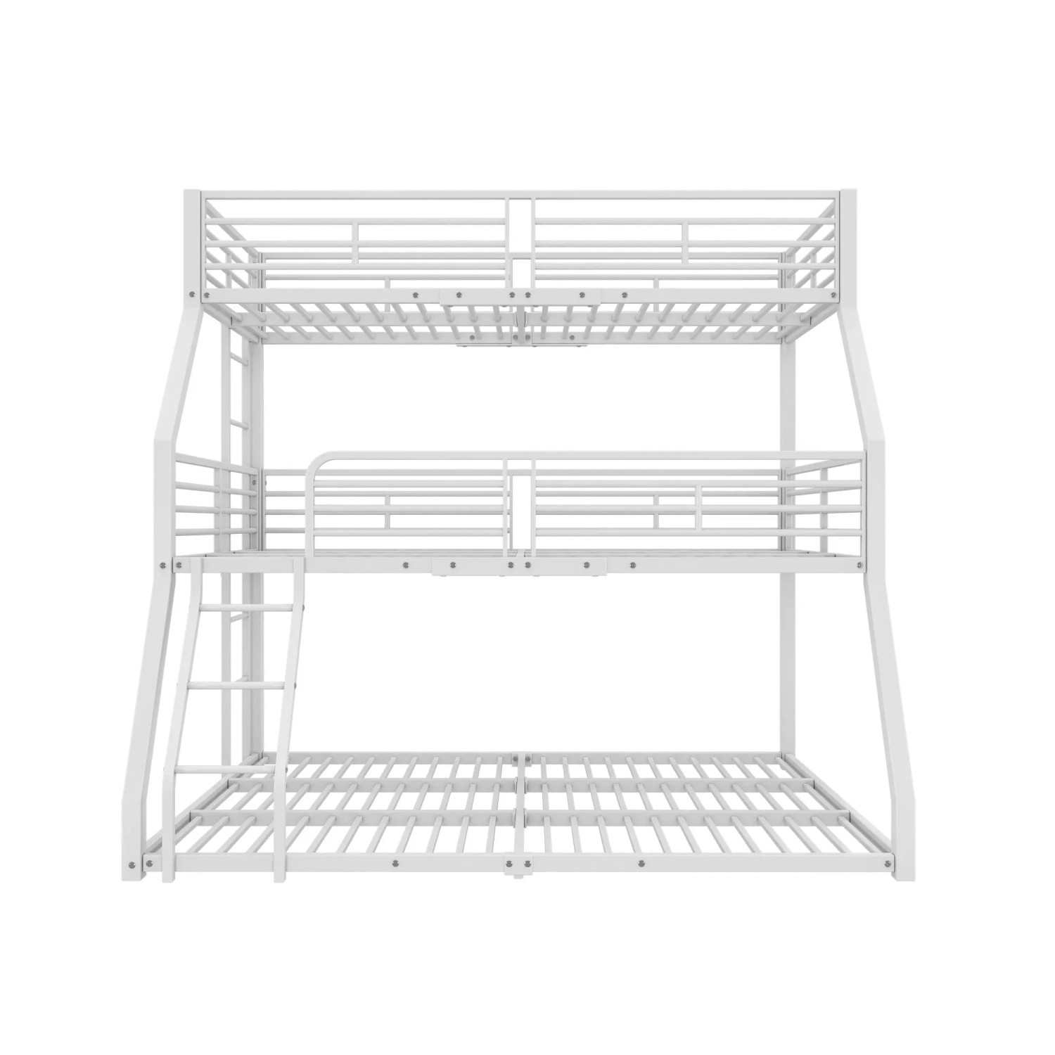 okwish Eisenbett 90×200 Dreifach-Etagenbett ohne Matratze