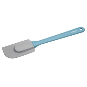 Fackelmann Zenker Teigschaber, 26,5 cm, eisblau-grau, aus Silikon und Kunststoff.