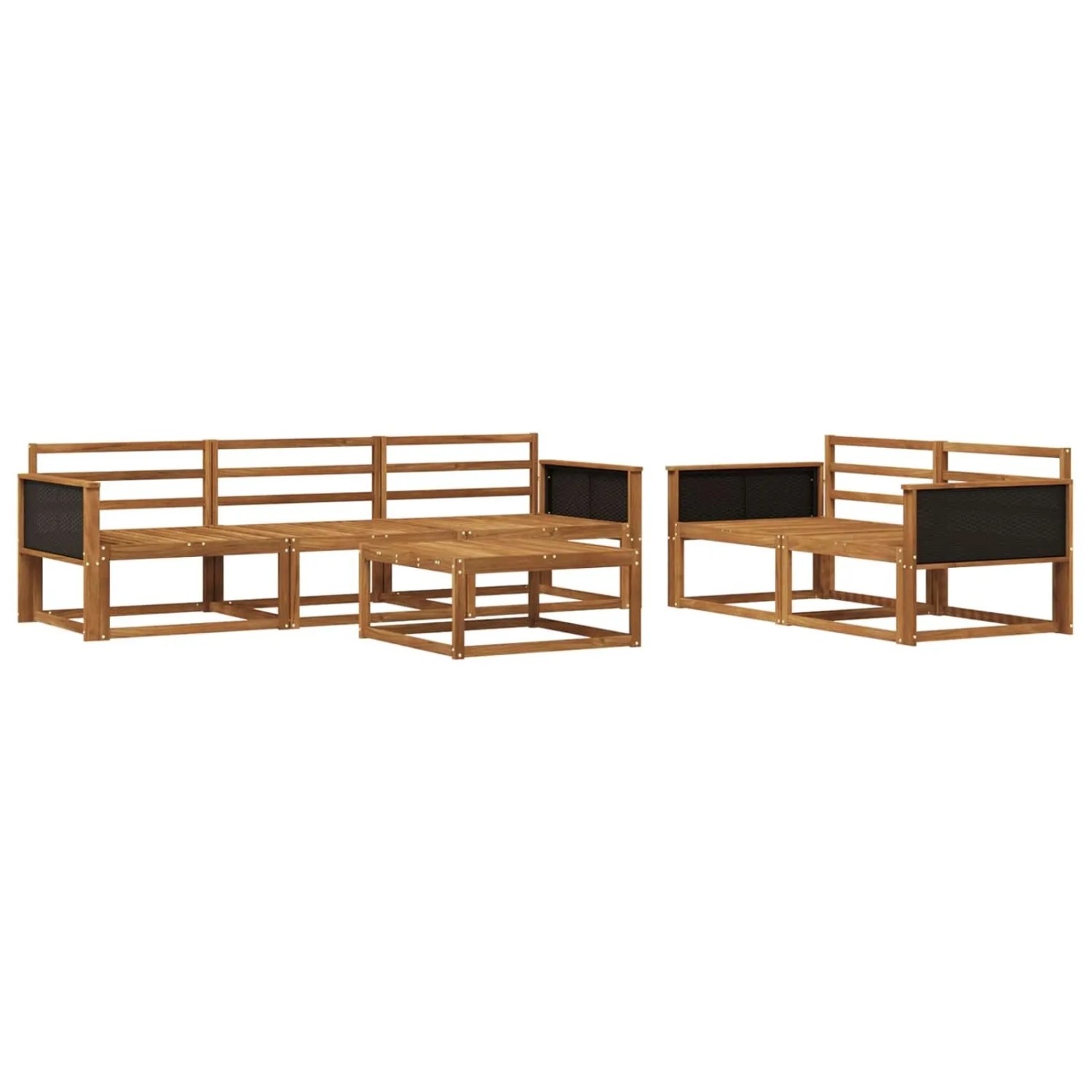vidaXL Outdoor-Sofagarnitur 6 Stk Natur Massivholz Akazie 3382332