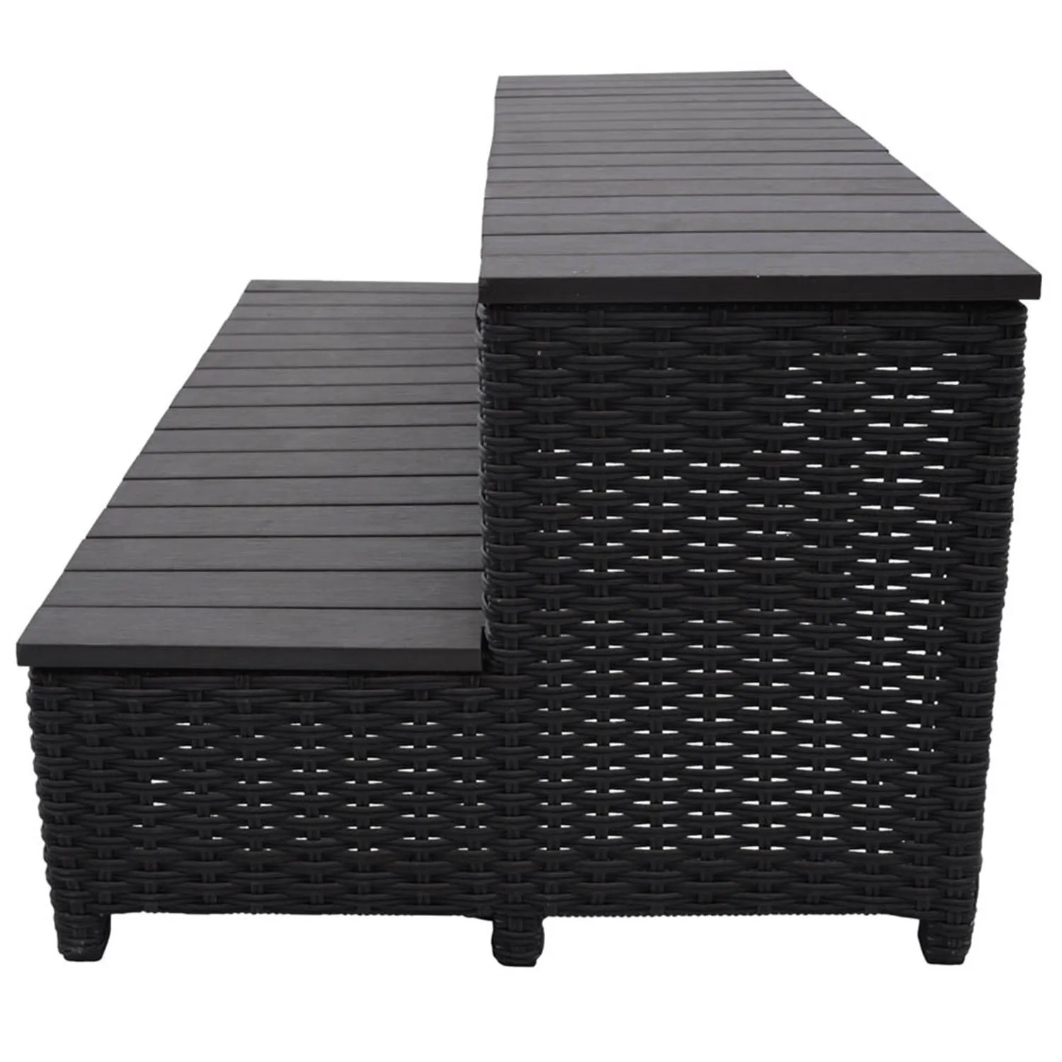 Canadian Spa Rattantreppe, braun, 2-stufig für Whirlpool, 106x56x43cm.