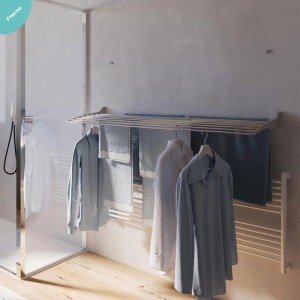 Foxydry Wand Wäscheständer Nach Unten Klappbar Platzsparend 62 cm Grau