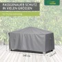 Graue Mehr Garten Schutzhülle für rechteckigen Gartentisch, 125x85x71 cm.