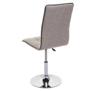 CHEFGASTRO Esszimmerstuhl 2er-Set 103x43x54cm Sitzhöhe 41cm Stoff/Textil Creme-Grau