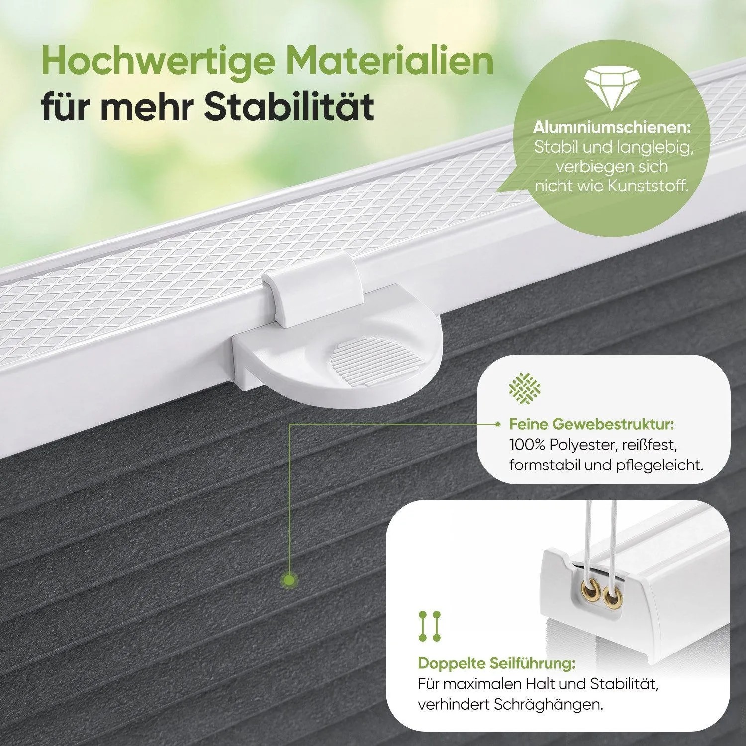 SALCAR Wabenplissee Thermo Plissee Klemmfix ohne Bohren Verspannt Verdunkelnd Blickdicht Grau 80x100cm für Fenster und Tür Sonnenschutz Hitzeschutz_3