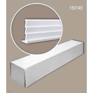 PROFHOME Eckleisten Set, 2 Stuckleisten à 4m, weiß, für Paneel Zubehör.