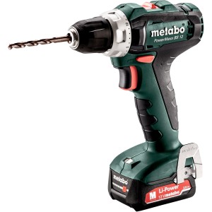 Metabo PowerMaxx BS 12 Akku-Bohrschrauber mit Akku und Bohrer.