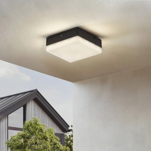 Lucande LED Deckenleuchten Thilo 9969089 mit Bewegungsmelder Spritzwassergeschützt Modern 1-flammig