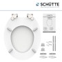 Schütte WC-Sitz Spirit White MDF mit Absenkautomatik und Zubehör.