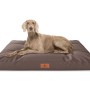 Knuffelwuff Hundekissen Gatsby Cordura, 75x50cm, braun, mit liegendem Hund.