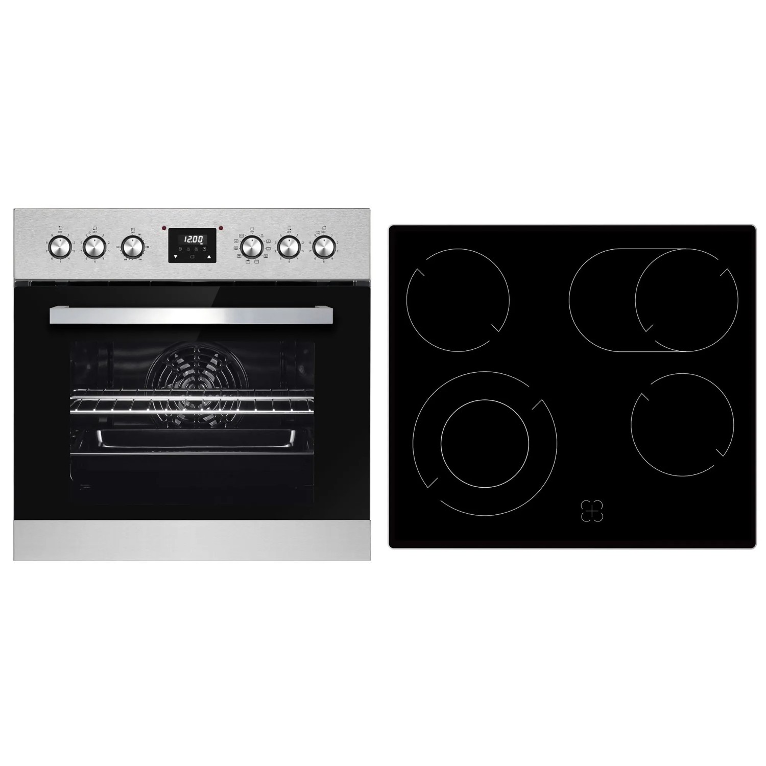 PKM Einbauherdset EHS8-2KBIX Edelstahl