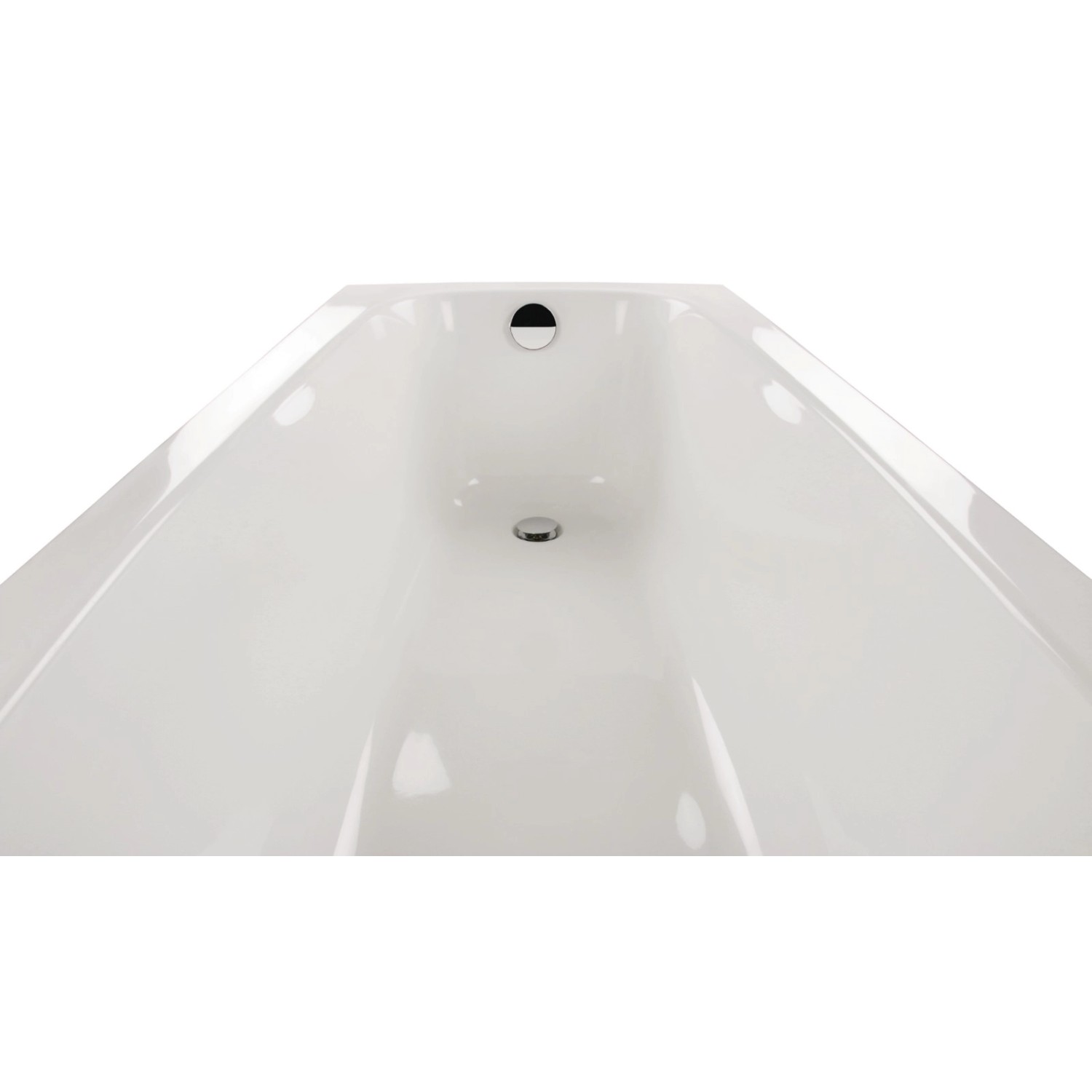 Calmwaters Rechteck-Badewanne 170x75 cm, Acryl, inkl. Füße und Ablaufgarnitur.