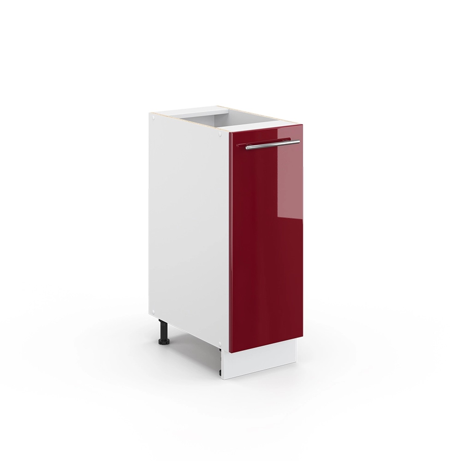 Thumbnail - Vicco Midischrank Fame-Line Bordeaux Hochglanz/Weiß 30 x 82 cm ohne Arbeitsplatte