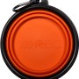 Heim RAC Reisenapf, klappbar, 2er Set, orange/schwarz, mit Karabiner für Hundegeschirr.