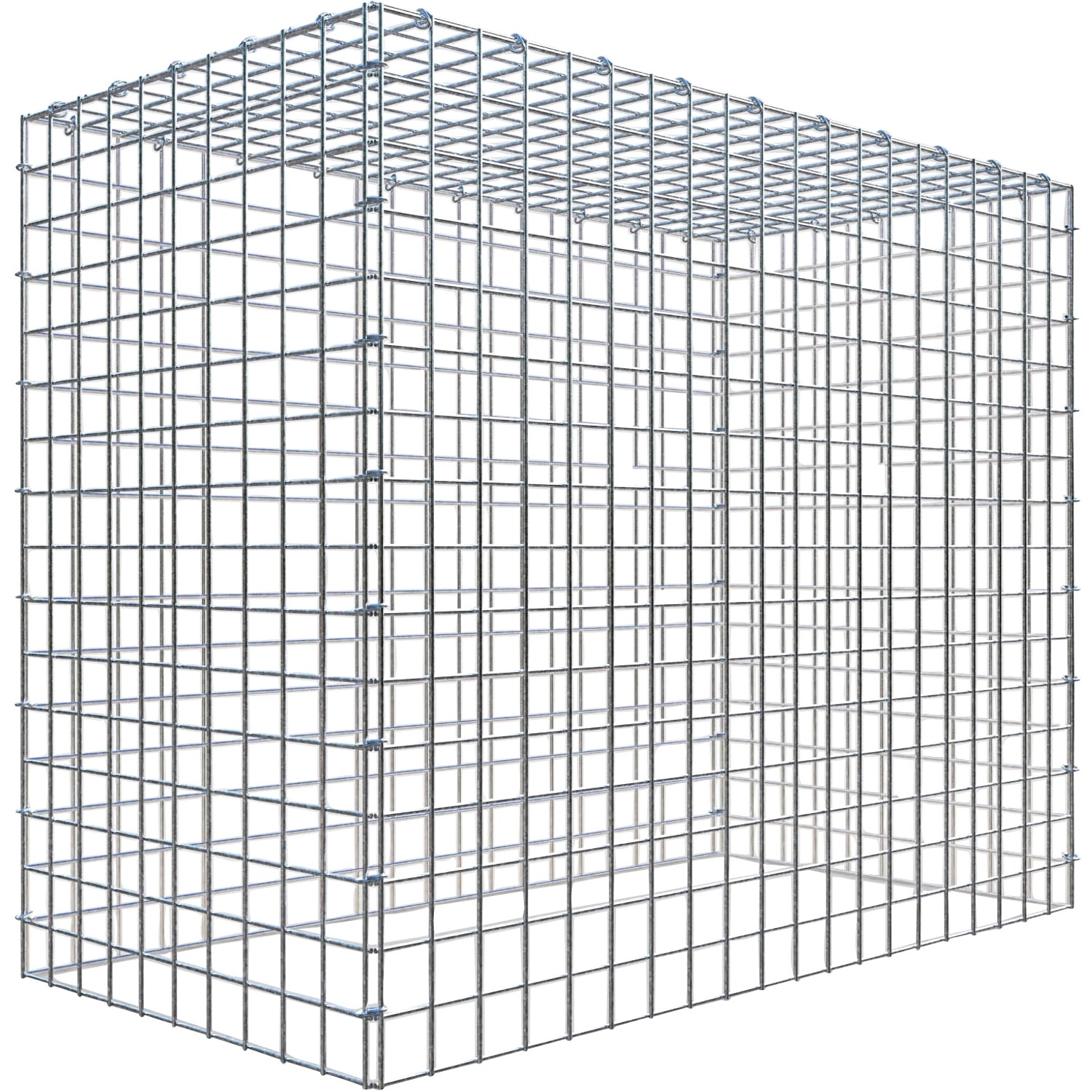 Thumbnail - Gabiona C-Ring-Gabione-Anbaukorb Typ 3 80 x 100 x 50 cm Maschenw 5 x 5 cm