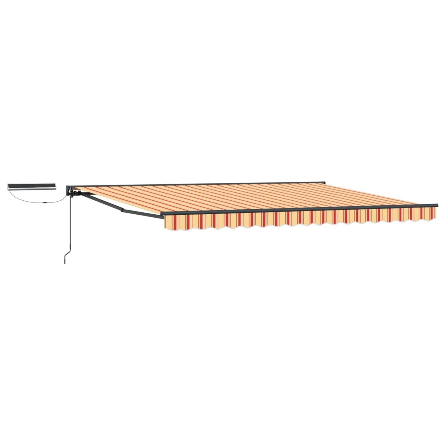 vidaXL Elektrische Ausziehbare Markise Gelb und Orange 4,5 x 3,5 m 3422100