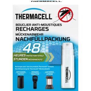 Thermacell Mückenabwehr Nachfüllpackung für 48 Stunden Schutz. Inklusive Gaskartusche und Wirkstoffplättchen.
