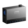 Anker Solix Power Dock für Balkonkraftwerke mit Anschlüssen und Solarbank Logo.