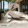 Tectake Hängeliege Elaria Großes Sonnendach Mit Uv Schutz Stabil und Strapazierfähig 195 x 132 x 197 cm Beige_4