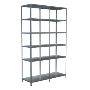 Verzinktes Schulte Steckregal mit 12 Böden, 230x140x50 cm, ideal für Lager und Keller.