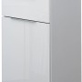 Fackelmann Bad-Hochschrank Kara, weiß, mit zwei Schubladen und einer Tür, 61 cm breit.