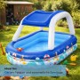 Bestway Family Pool mit Sonnendach, maritimes Design, 213x155x132 cm. Planschbecken für Kinder.