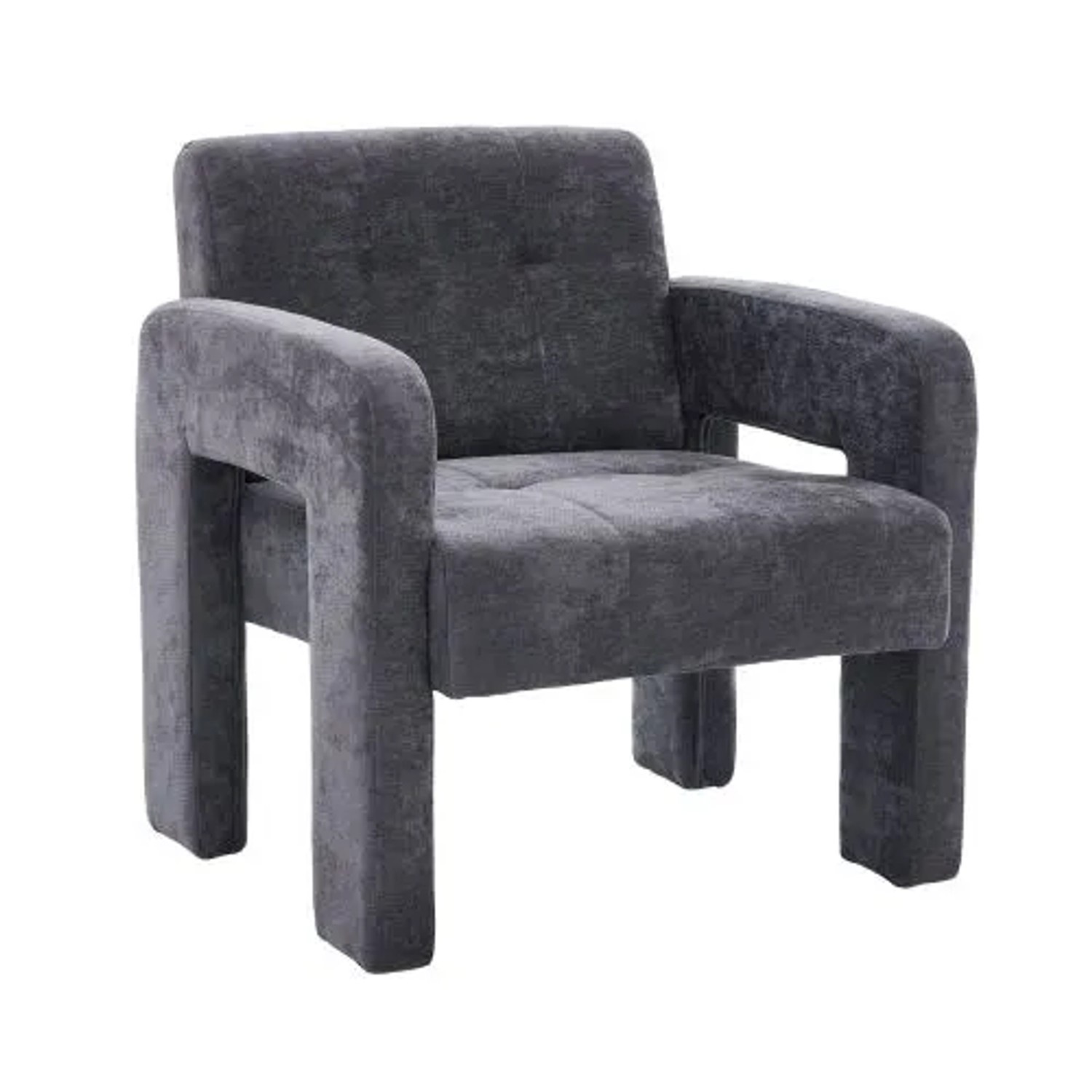 PXloue Lesesessel Chenille 67x69x74cm Polstersessel  Belastbar Grau
