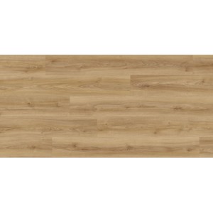 Laminat in Eiche Optik, helle Holzfarbe mit Fugen für verbesserten Kantenschutz.