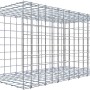 Gabiona Anbaukorb Typ 2, 40x80x40cm, Maschenweite 5x5cm, aus verzinktem Drahtgitter.