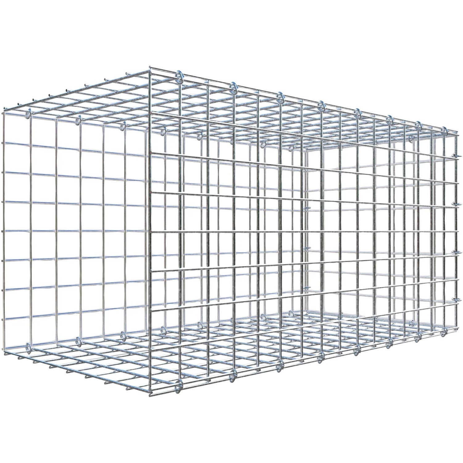 Gabiona C-Ring-Gabione-Anbaukorb Typ 2 40 x 80 x 40 cm Maschenw 5 x 5 cm