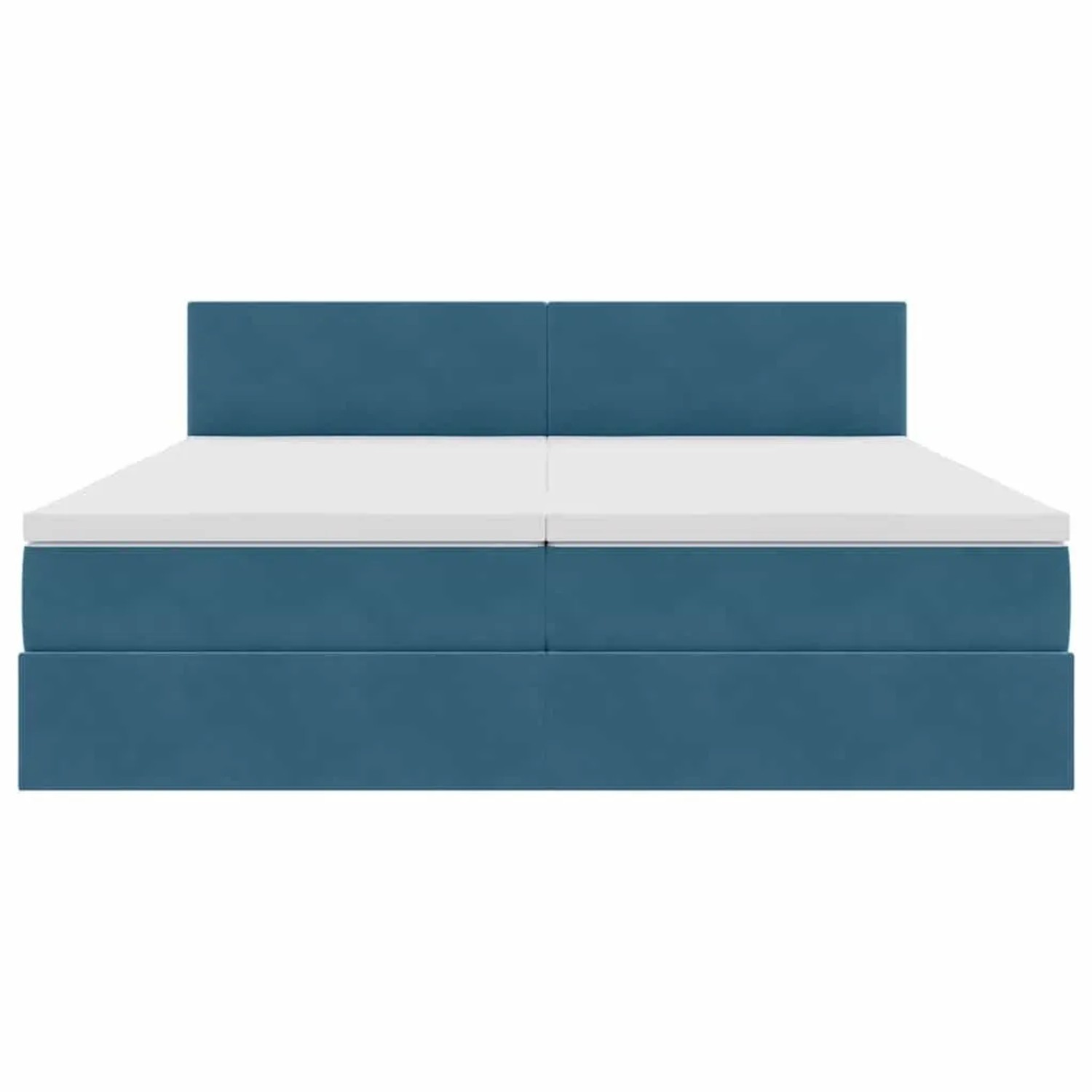 vidaXL Bett mit LED-Lichtleisten Dunkelblau 200 x 200 cm Samt 3371607_12