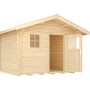 Unbehandeltes Weka Holz-Gartenhaus Brescia mit Satteldach und Fenster. 300x320cm.
