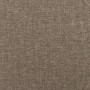 Nahaufnahme des Stoffbezugs in Taupe für das vidaXL Bettgestell.
